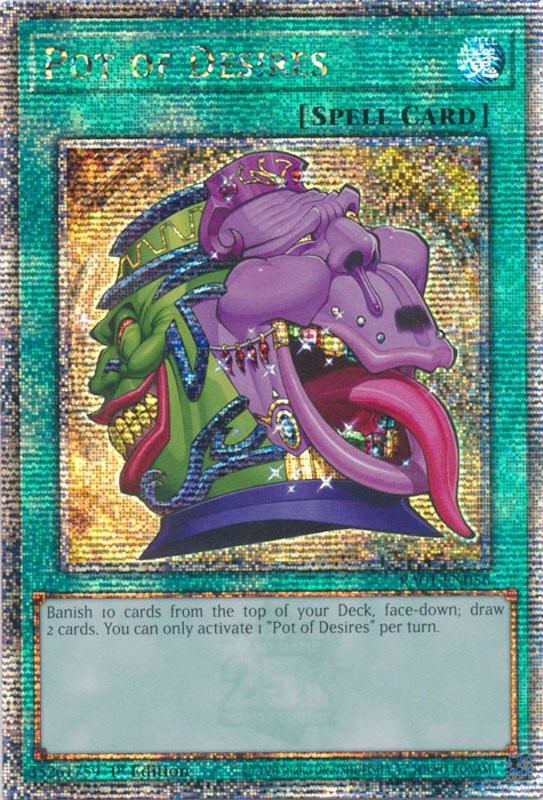 Pot of Desires [RA01-EN056] Quarter Century Secret Rare | Jomio and Rueliete's Cards and Comics