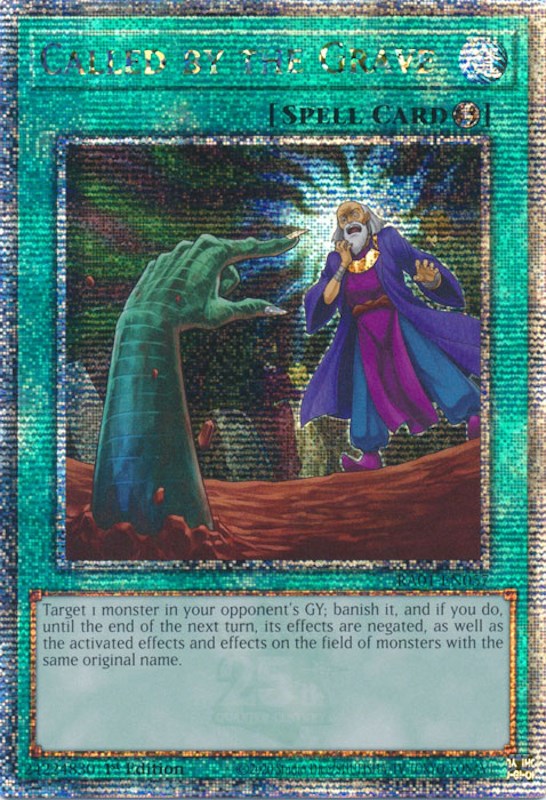 Called by the Grave [RA01-EN057] Quarter Century Secret Rare | Jomio and Rueliete's Cards and Comics