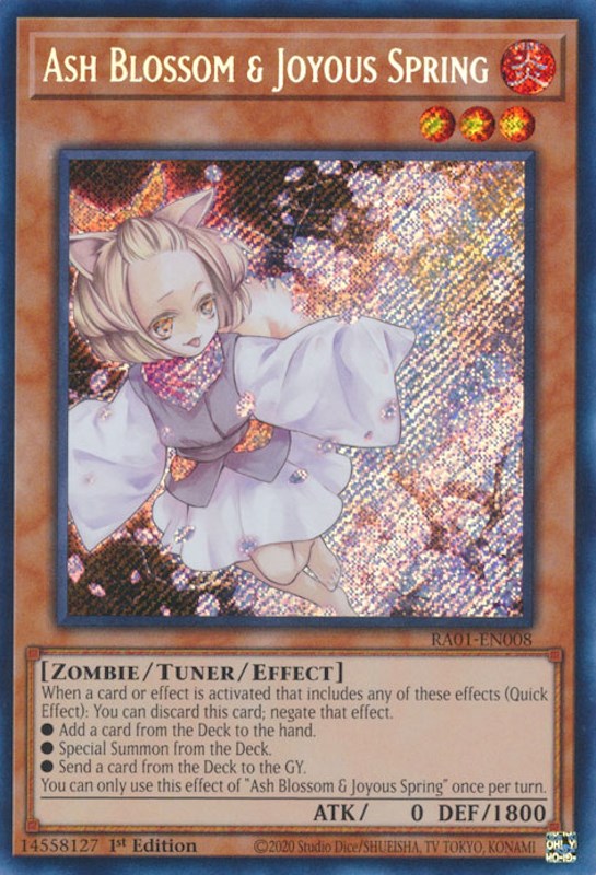 Ash Blossom & Joyous Spring [RA01-EN008] Secret Rare | Jomio and Rueliete's Cards and Comics