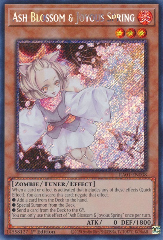 Ash Blossom & Joyous Spring [RA01-EN008] Platinum Secret Rare | Jomio and Rueliete's Cards and Comics