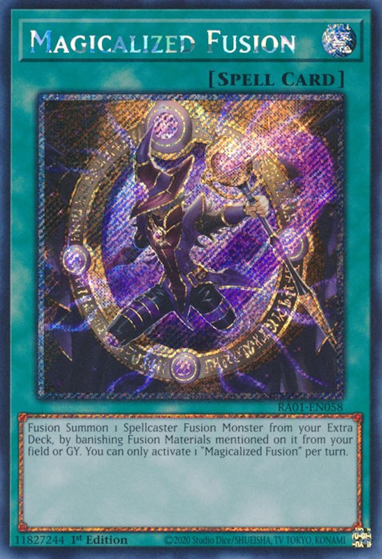 Magicalized Fusion [RA01-EN058] Platinum Secret Rare | Jomio and Rueliete's Cards and Comics