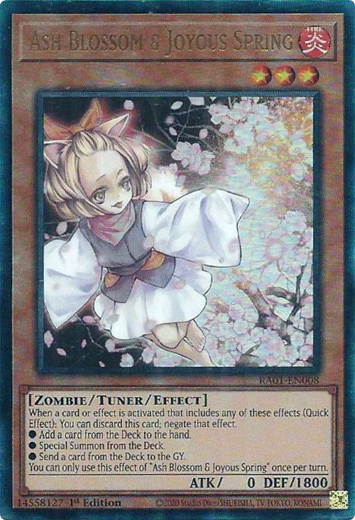 Ash Blossom & Joyous Spring [RA01-EN008] Prismatic Ultimate Rare | Jomio and Rueliete's Cards and Comics