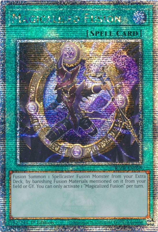 Magicalized Fusion [RA01-EN058] Quarter Century Secret Rare | Jomio and Rueliete's Cards and Comics