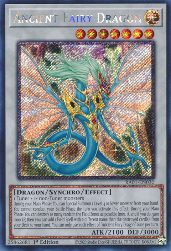Ancient Fairy Dragon [RA01-EN030] Platinum Secret Rare | Jomio and Rueliete's Cards and Comics
