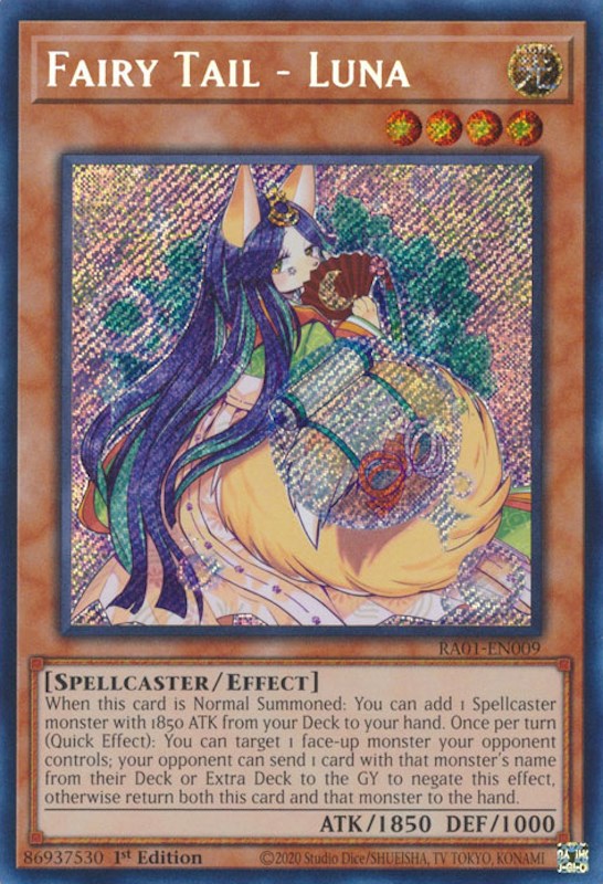 Fairy Tail - Luna [RA01-EN009] Secret Rare | Jomio and Rueliete's Cards and Comics