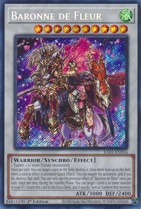 Baronne de Fleur [RA01-EN034] Secret Rare | Jomio and Rueliete's Cards and Comics