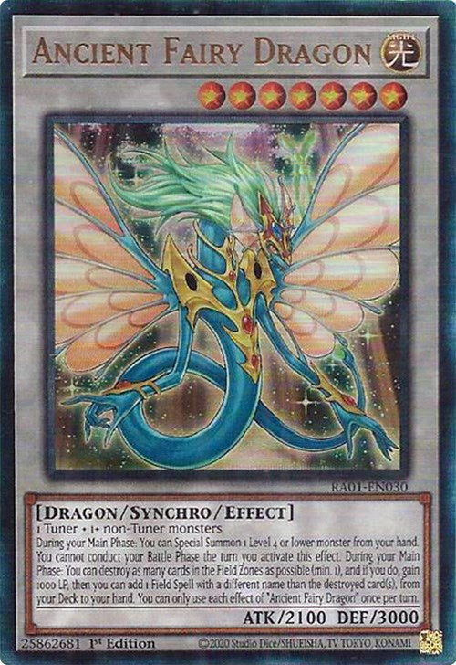 Ancient Fairy Dragon [RA01-EN030] Prismatic Ultimate Rare | Jomio and Rueliete's Cards and Comics