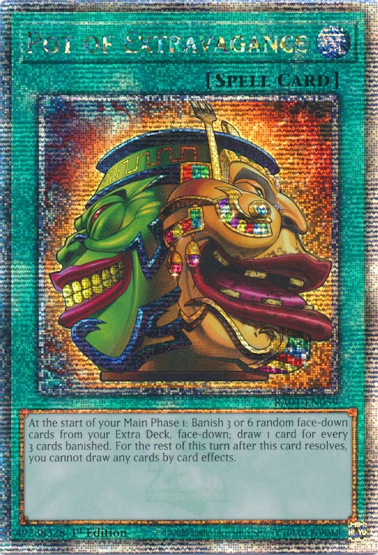 Pot of Extravagance [RA01-EN059] Quarter Century Secret Rare | Jomio and Rueliete's Cards and Comics