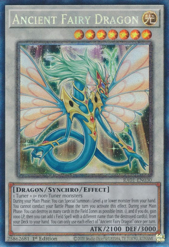 Ancient Fairy Dragon [RA01-EN030] Prismatic Collector's Rare | Jomio and Rueliete's Cards and Comics