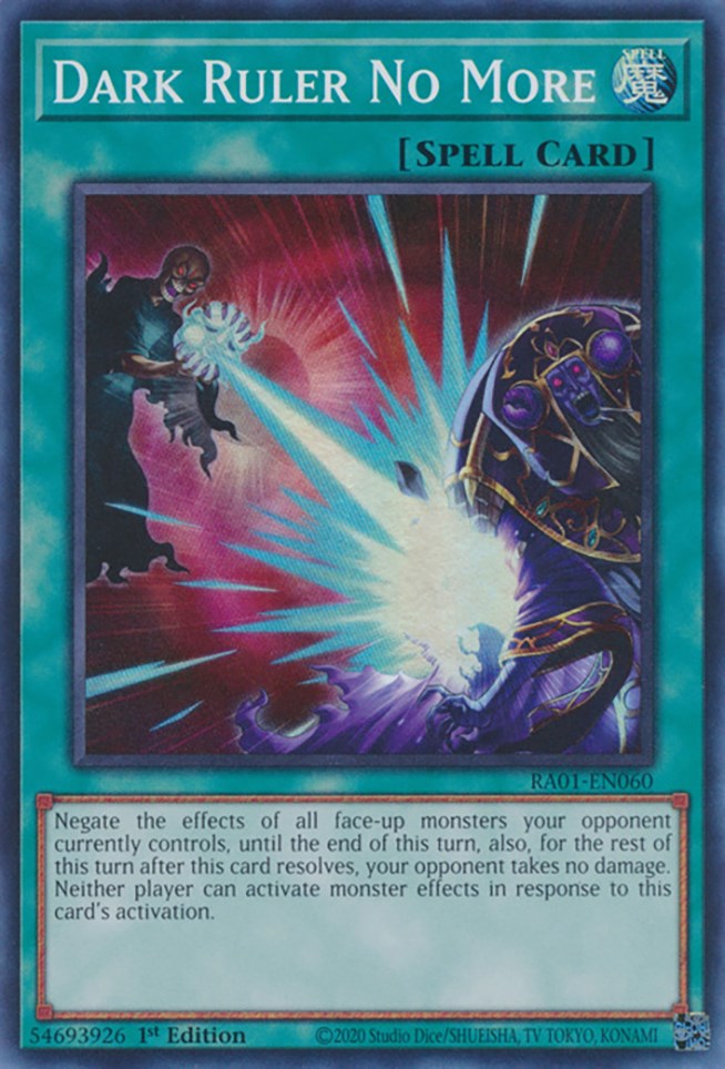Dark Ruler No More [RA01-EN060] Super Rare | Jomio and Rueliete's Cards and Comics