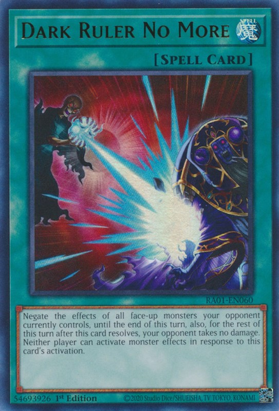 Dark Ruler No More [RA01-EN060] Ultra Rare | Jomio and Rueliete's Cards and Comics