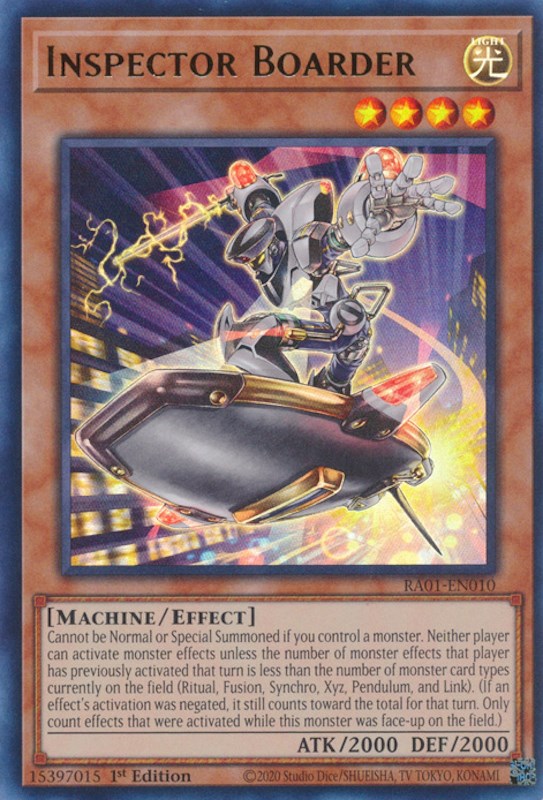 Inspector Boarder [RA01-EN010] Ultra Rare | Jomio and Rueliete's Cards and Comics