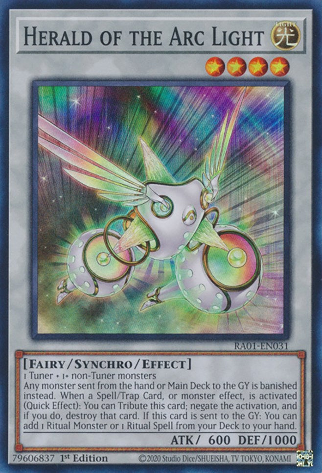 Herald of the Arc Light [RA01-EN031] Super Rare | Jomio and Rueliete's Cards and Comics