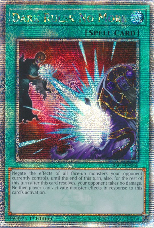 Dark Ruler No More [RA01-EN060] Quarter Century Secret Rare | Jomio and Rueliete's Cards and Comics
