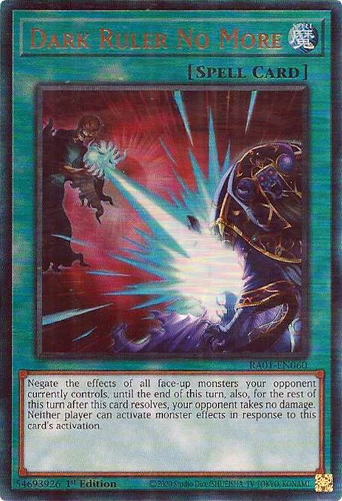 Dark Ruler No More [RA01-EN060] Prismatic Ultimate Rare | Jomio and Rueliete's Cards and Comics