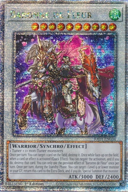 Baronne de Fleur [RA01-EN034] Quarter Century Secret Rare | Jomio and Rueliete's Cards and Comics