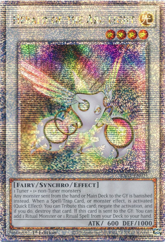 Herald of the Arc Light [RA01-EN031] Quarter Century Secret Rare | Jomio and Rueliete's Cards and Comics