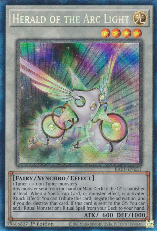 Herald of the Arc Light [RA01-EN031] Prismatic Collector's Rare | Jomio and Rueliete's Cards and Comics