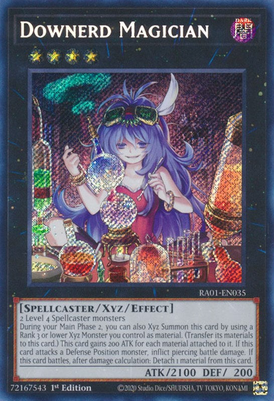 Downerd Magician [RA01-EN035] Secret Rare | Jomio and Rueliete's Cards and Comics