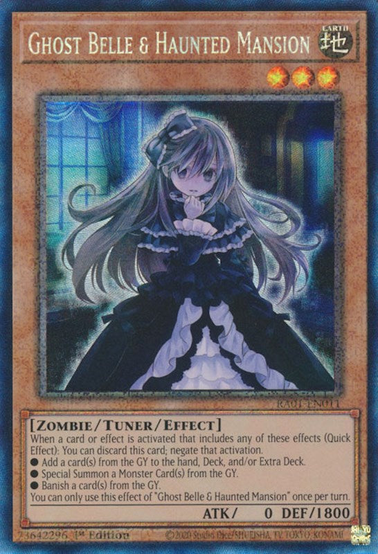 Ghost Belle & Haunted Mansion [RA01-EN011] Prismatic Collector's Rare | Jomio and Rueliete's Cards and Comics