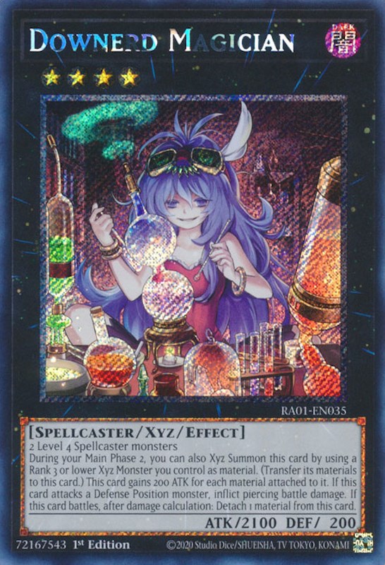 Downerd Magician [RA01-EN035] Platinum Secret Rare | Jomio and Rueliete's Cards and Comics