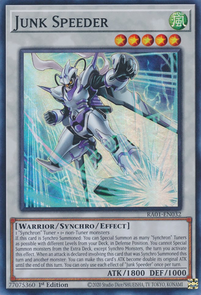 Junk Speeder [RA01-EN032] Super Rare | Jomio and Rueliete's Cards and Comics