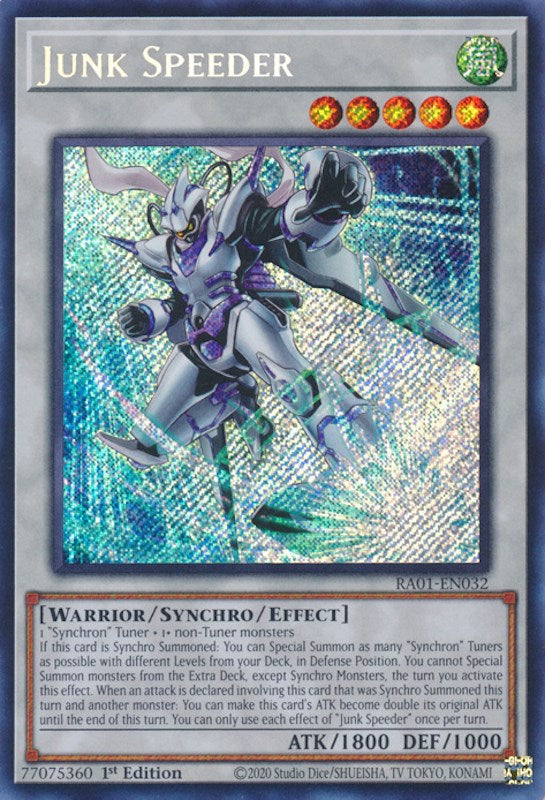 Junk Speeder [RA01-EN032] Secret Rare | Jomio and Rueliete's Cards and Comics