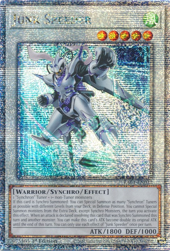 Junk Speeder [RA01-EN032] Quarter Century Secret Rare | Jomio and Rueliete's Cards and Comics