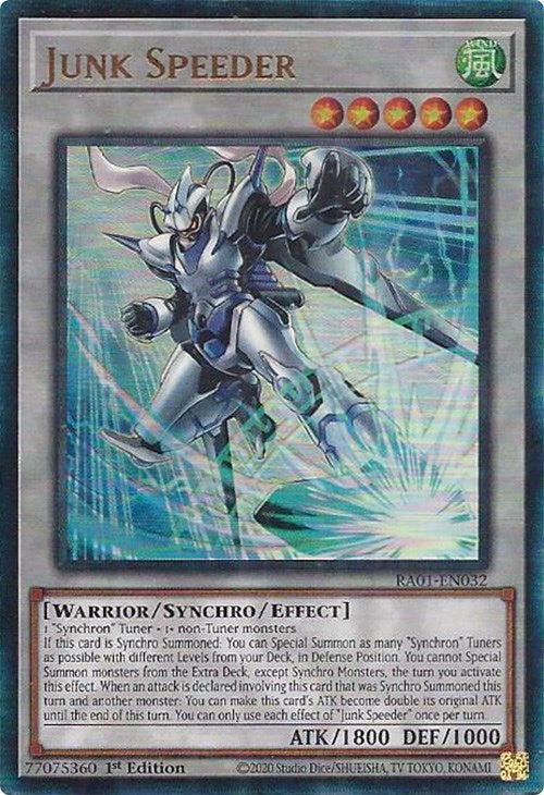 Junk Speeder [RA01-EN032] Prismatic Ultimate Rare | Jomio and Rueliete's Cards and Comics