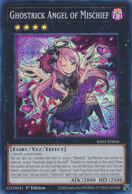 Ghostrick Angel of Mischief [RA01-EN036] Super Rare | Jomio and Rueliete's Cards and Comics