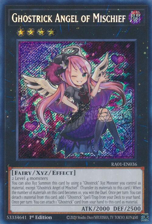 Ghostrick Angel of Mischief [RA01-EN036] Secret Rare | Jomio and Rueliete's Cards and Comics