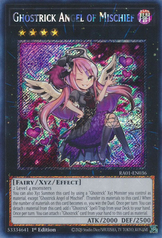 Ghostrick Angel of Mischief [RA01-EN036] Platinum Secret Rare | Jomio and Rueliete's Cards and Comics