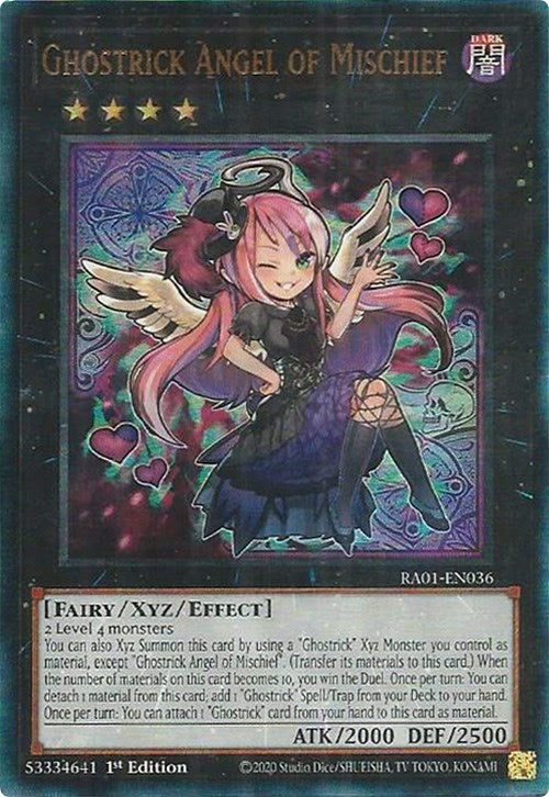 Ghostrick Angel of Mischief [RA01-EN036] Prismatic Ultimate Rare | Jomio and Rueliete's Cards and Comics