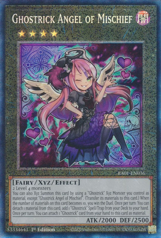 Ghostrick Angel of Mischief [RA01-EN036] Prismatic Collector's Rare | Jomio and Rueliete's Cards and Comics