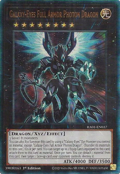 Galaxy-Eyes Full Armor Photon Dragon [RA01-EN037] Prismatic Ultimate Rare | Jomio and Rueliete's Cards and Comics