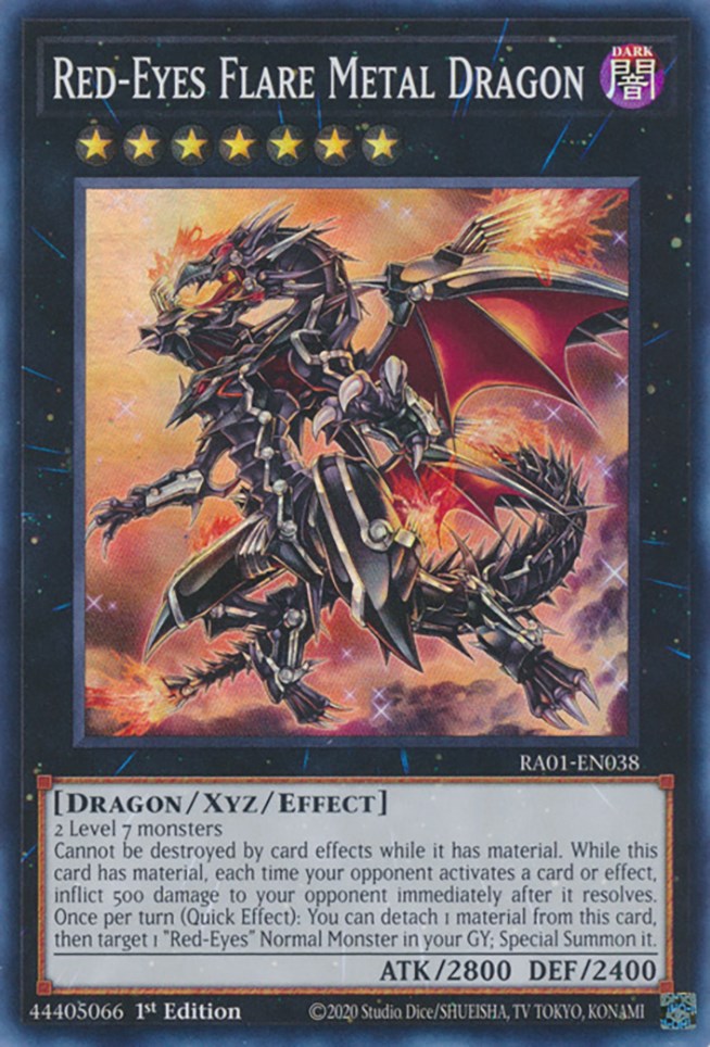 Red-Eyes Flare Metal Dragon [RA01-EN038] Super Rare | Jomio and Rueliete's Cards and Comics