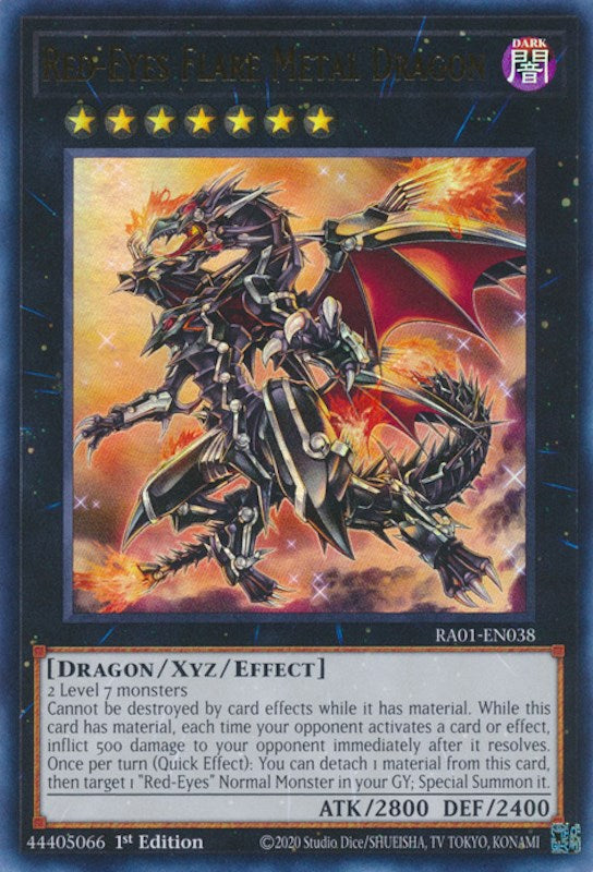 Red-Eyes Flare Metal Dragon [RA01-EN038] Ultra Rare | Jomio and Rueliete's Cards and Comics