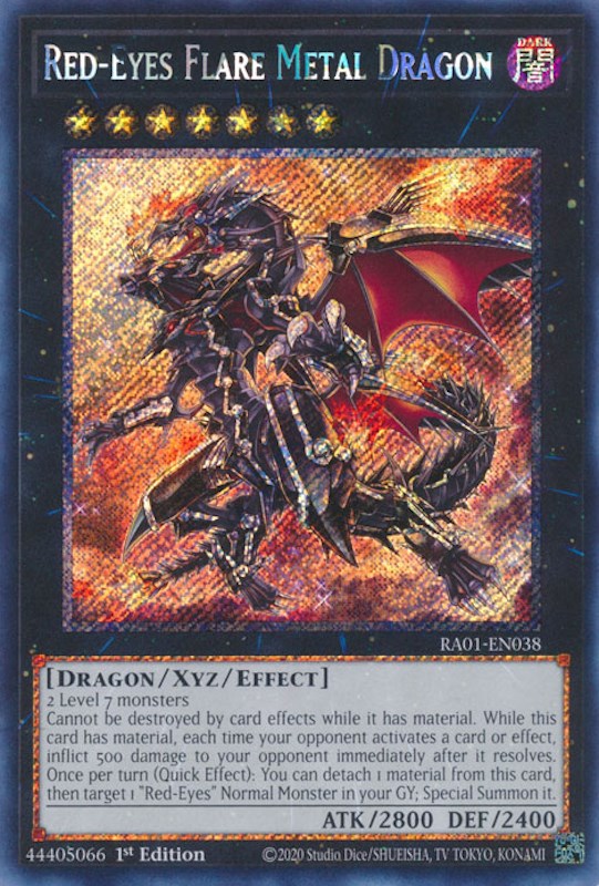Red-Eyes Flare Metal Dragon [RA01-EN038] Platinum Secret Rare | Jomio and Rueliete's Cards and Comics