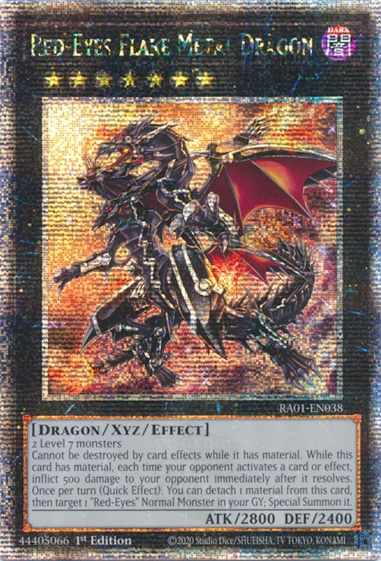 Red-Eyes Flare Metal Dragon [RA01-EN038] Quarter Century Secret Rare | Jomio and Rueliete's Cards and Comics