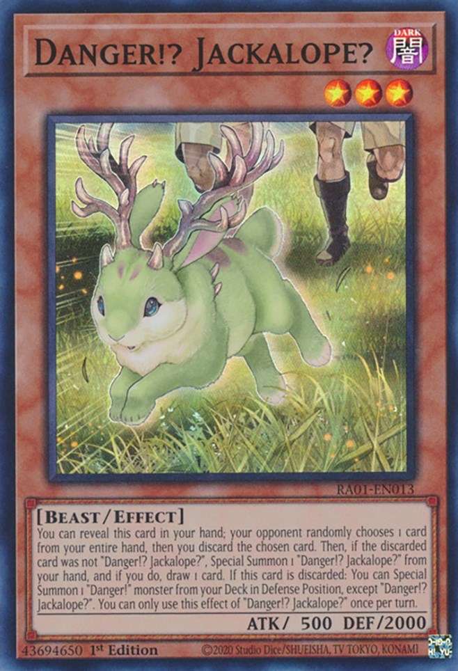 Danger!? Jackalope? [RA01-EN013] Super Rare | Jomio and Rueliete's Cards and Comics