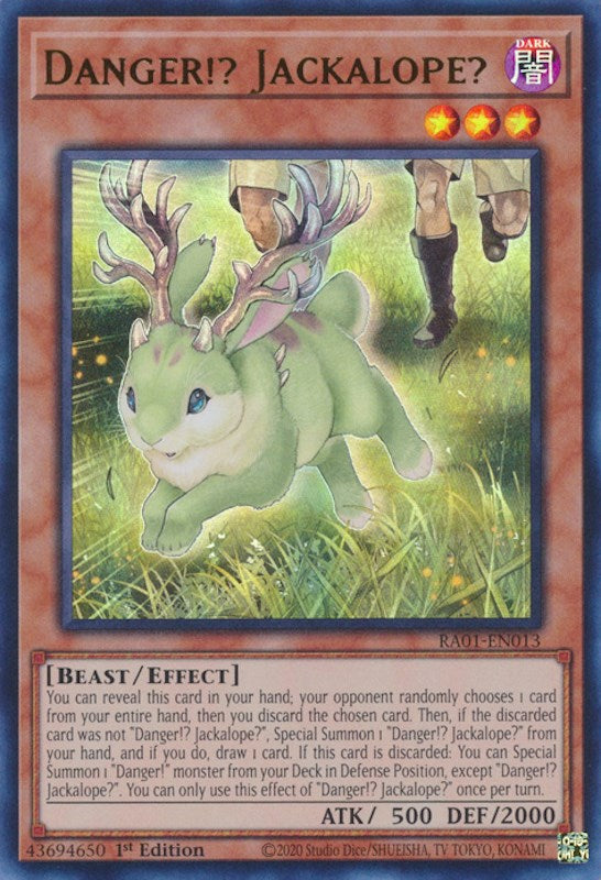 Danger!? Jackalope? [RA01-EN013] Ultra Rare | Jomio and Rueliete's Cards and Comics
