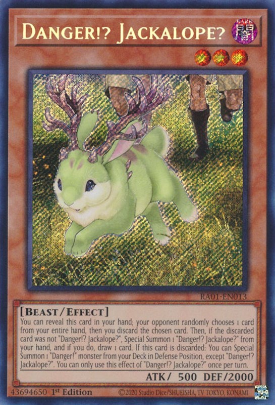 Danger!? Jackalope? [RA01-EN013] Secret Rare | Jomio and Rueliete's Cards and Comics