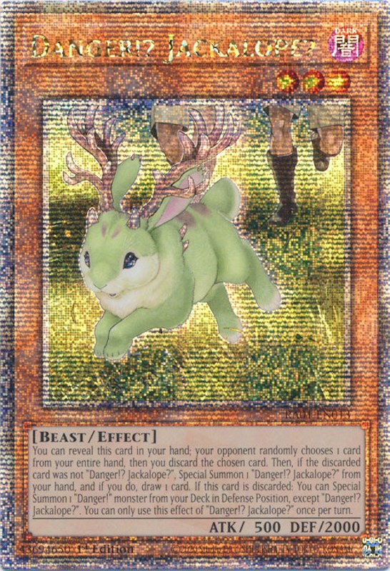 Danger!? Jackalope? [RA01-EN013] Quarter Century Secret Rare | Jomio and Rueliete's Cards and Comics