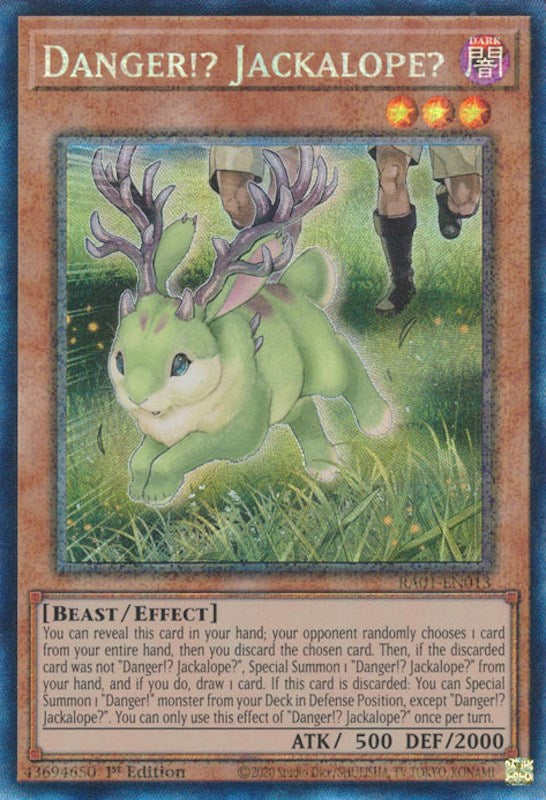 Danger!? Jackalope? [RA01-EN013] Prismatic Collector's Rare | Jomio and Rueliete's Cards and Comics