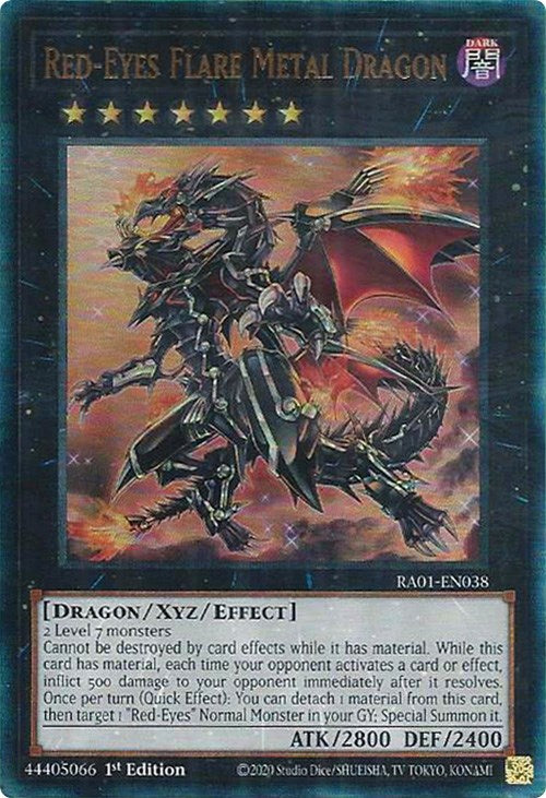 Red-Eyes Flare Metal Dragon [RA01-EN038] Prismatic Ultimate Rare | Jomio and Rueliete's Cards and Comics