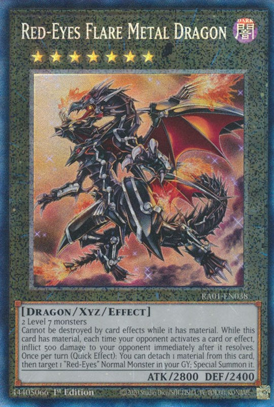 Red-Eyes Flare Metal Dragon [RA01-EN038] Prismatic Collector's Rare | Jomio and Rueliete's Cards and Comics