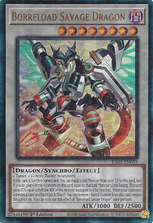 Borreload Savage Dragon [RA01-EN033] Prismatic Ultimate Rare | Jomio and Rueliete's Cards and Comics