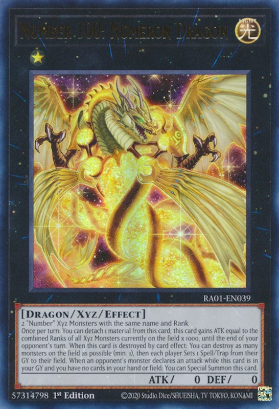 Number 100: Numeron Dragon [RA01-EN039] Ultra Rare | Jomio and Rueliete's Cards and Comics