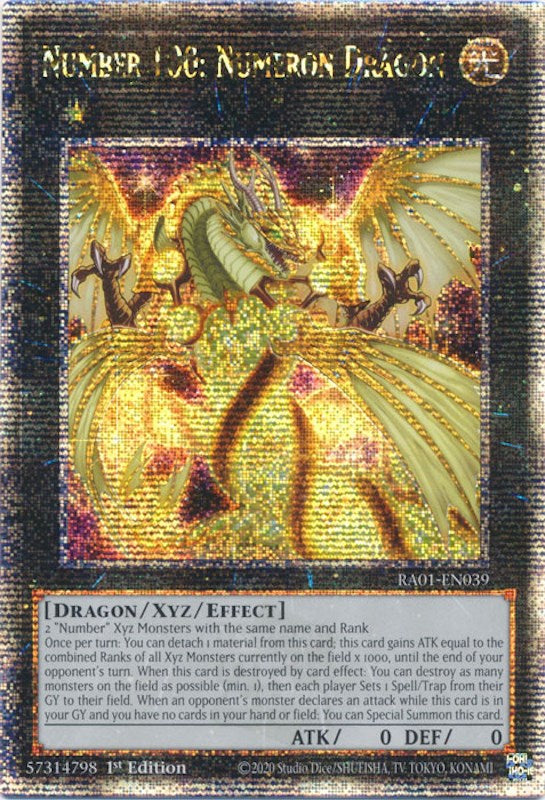 Number 100: Numeron Dragon [RA01-EN039] Quarter Century Secret Rare | Jomio and Rueliete's Cards and Comics