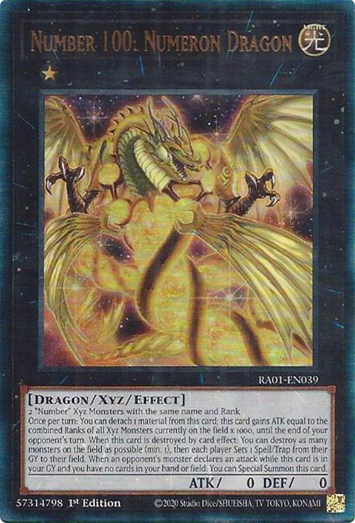 Number 100: Numeron Dragon [RA01-EN039] Prismatic Ultimate Rare | Jomio and Rueliete's Cards and Comics